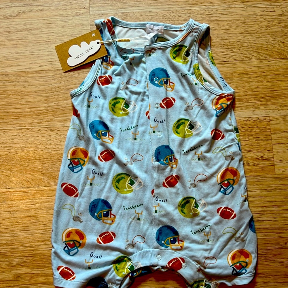 Angle Dear football onesie NWT 12-18m